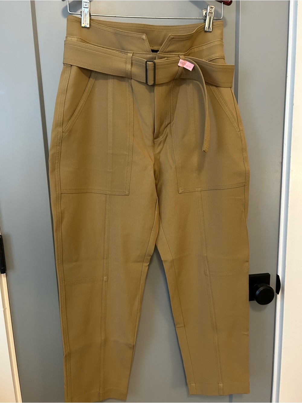 Banana Republic High-Waist Utility Pants with Belt - Tan